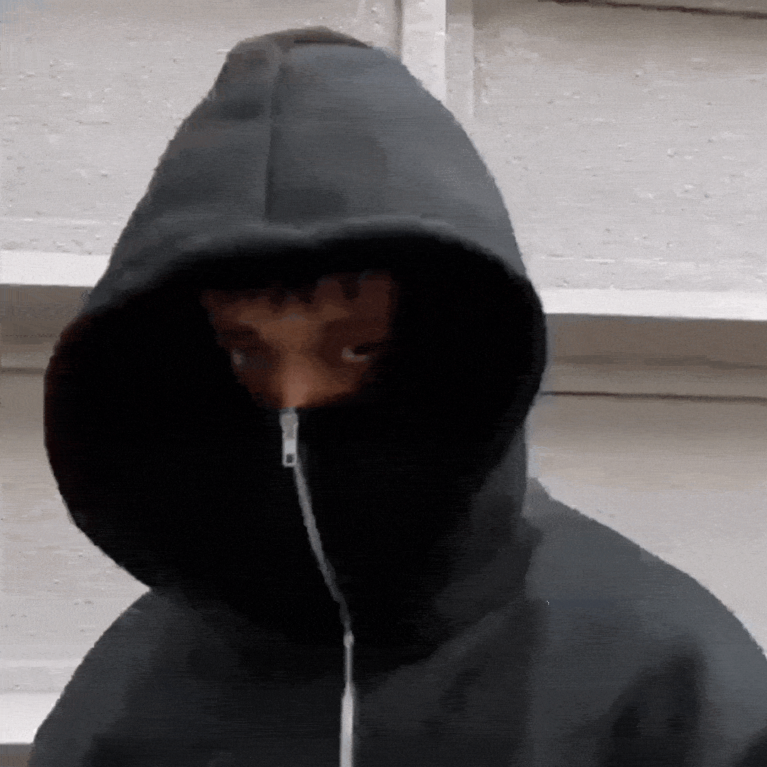 Men's Full Sleeves Zipper Hoodie with Mask